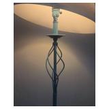 Decorative Spiral Floor Lamp with White Shade Decorative Spiral Floor Lamp with White Shade