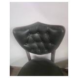 Tufted Green Leather Dining Chairs Tufted Green Leather Dining Chairs