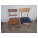Wooden Dining Chairs with Blue Upholstery Wooden Dining Chairs with Blue Upholstery