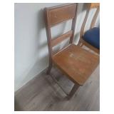 Wooden Dining Chairs with Blue Upholstery Wooden Dining Chairs with Blue Upholstery