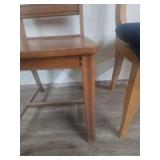 Wooden Dining Chairs with Blue Upholstery Wooden Dining Chairs with Blue Upholstery