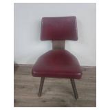 Mid-Century Modern Burgundy Leather Accent Chair Mid-Century Modern Burgundy Leather Accent Chair
