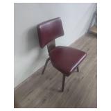 Mid-Century Modern Burgundy Leather Accent Chair Mid-Century Modern Burgundy Leather Accent Chair