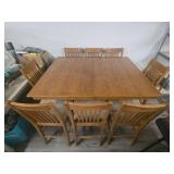 Oak Dining Set with Mission Style Chairs Oak Dining Set with Mission Style Chairs