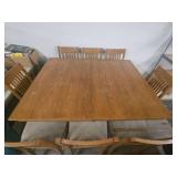 Oak Dining Set with Mission Style Chairs Oak Dining Set with Mission Style Chairs