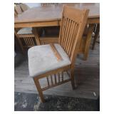 Oak Dining Set with Mission Style Chairs Oak Dining Set with Mission Style Chairs