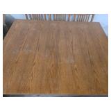 Oak Dining Set with Mission Style Chairs Oak Dining Set with Mission Style Chairs