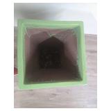 Large Art Deco Style terracotta glaze Green Ceramic Planter Large Art Deco Style terracotta glaze Green Ceramic Planter