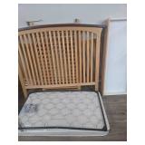 Wooden baby crib, w/bottom drawer no hardware. Wooden baby crib, w/bottom drawer no hardware.