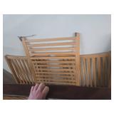 Wooden baby crib, w/bottom drawer no hardware. Wooden baby crib, w/bottom drawer no hardware.