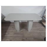 Modern White Conference Table with Double Pedestal Base Modern White Conference Table with Double Pedestal Base