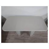Modern White Conference Table with Double Pedestal Base Modern White Conference Table with Double Pedestal Base