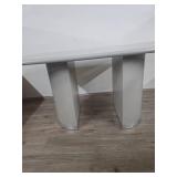 Modern White Conference Table with Double Pedestal Base Modern White Conference Table with Double Pedestal Base