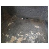 Black Wheelbarrow with Wooden Handles (bucket is cracked and tire need air or replaced) Black Wheelbarrow with Wooden Handles (bucket is cracked and tire need air or replaced)