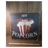 Hot Fresh Popcorn Movie Theater Sign Hot Fresh Popcorn Movie Theater Sign