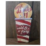 Retro Soda Shop Sign - Cold & Fizzy $1 Drinks Retro Soda Shop Sign - Cold & Fizzy $1 Drinks