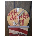 Retro Soda Shop Sign - Cold & Fizzy $1 Drinks Retro Soda Shop Sign - Cold & Fizzy $1 Drinks