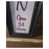 Kitchen Open 24 Hours Wall Sign Kitchen Open 24 Hours Wall Sign