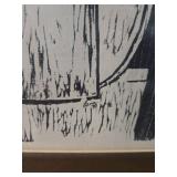 Floral Woodblock Print by Laura Floral Woodblock Print by Laura