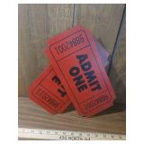 General Admission Red Event Tickets metal wall art General Admission Red Event Tickets metal wall art