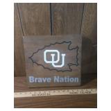 Oklahoma Sooners Brave Nation Wooden Wall Art Oklahoma Sooners Brave Nation Wooden Wall Art