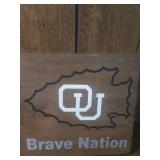 Oklahoma Sooners Brave Nation Wooden Wall Art Oklahoma Sooners Brave Nation Wooden Wall Art
