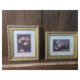 Traditional Rose Still Life Print in Ornate Frame Traditional Rose Still Life Print in Ornate Frame