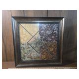 Decorative Wall Frame with Damask Pattern cracked glass Decorative Wall Frame with Damask Pattern cracked glass