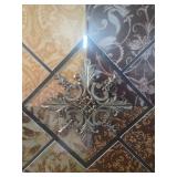 Decorative Wall Frame with Damask Pattern cracked glass Decorative Wall Frame with Damask Pattern cracked glass
