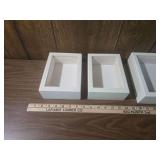 White Wooden Display Shadow Boxes - Set of 3 White Wooden Display Shadow Boxes - Set of 3