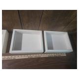 White Wooden Display Shadow Boxes - Set of 3 White Wooden Display Shadow Boxes - Set of 3