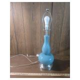 Mid-Century Blue Glass Table Lamp Mid-Century Blue Glass Table Lamp