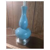 Mid-Century Blue Glass Table Lamp Mid-Century Blue Glass Table Lamp