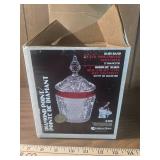 Indiana Glass Diamond Point Ruby Band Candy Dish Indiana Glass Diamond Point Ruby Band Candy Dish