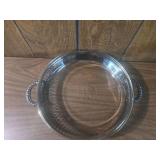 Round Pie Plate with Silver-Plated Holder Round Pie Plate with Silver-Plated Holder
