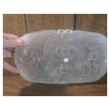 Frosted Glass Cherry Pattern Serving Plate Frosted Glass Cherry Pattern Serving Plate