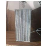 Mid-Century Modern Table Lamp with Striped Base Mid-Century Modern Table Lamp with Striped Base