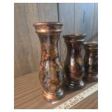 Decorative Marble Effect Wooden Vase Set Decorative Marble Effect Wooden Vase Set