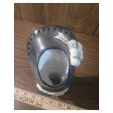 1950s Lady Head Vase Black and White 1950s Lady Head Vase Black and White