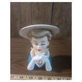 1950s Lady Head Vase with Pearl Necklace 1950s Lady Head Vase with Pearl Necklace