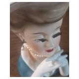 1950s Lady Head Vase with Pearl Necklace 1950s Lady Head Vase with Pearl Necklace