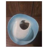 Blue and White Lady Head Vase 1950s Blue and White Lady Head Vase 1950s