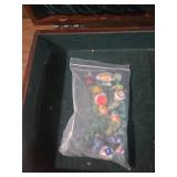 Wooden Jewelry Display Case with Green Velvet Interior Wooden Jewelry Display Case with Green Velvet Interior