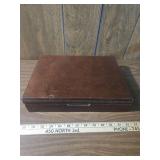 Wooden Jewelry Display Case with Green Velvet Interior Wooden Jewelry Display Case with Green Velvet Interior