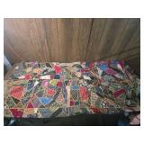 Traditional Crazy Quilt with Yellow Threading Traditional Crazy Quilt with Yellow Threading