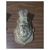 (2) Ornate Brass Victorian Hand Clip Note and Receipt Holder with Face 6â Wall Hanging (2) Ornate Brass Victorian Hand Clip Note and Receipt Holder with Face 6â Wall Hanging