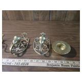 Mixed Metal Wall Sconce and Candle Holder Collection Mixed Metal Wall Sconce and Candle Holder Collection