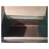Wood bread box with Green trim Wood bread box with Green trim
