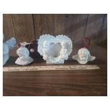 White Cherub Figurine Collection with Candlestick White Cherub Figurine Collection with Candlestick