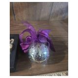 Oak Wood Jewelry Box with Glass Candle Display Oak Wood Jewelry Box with Glass Candle Display